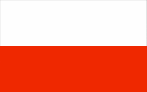 polish flag with border